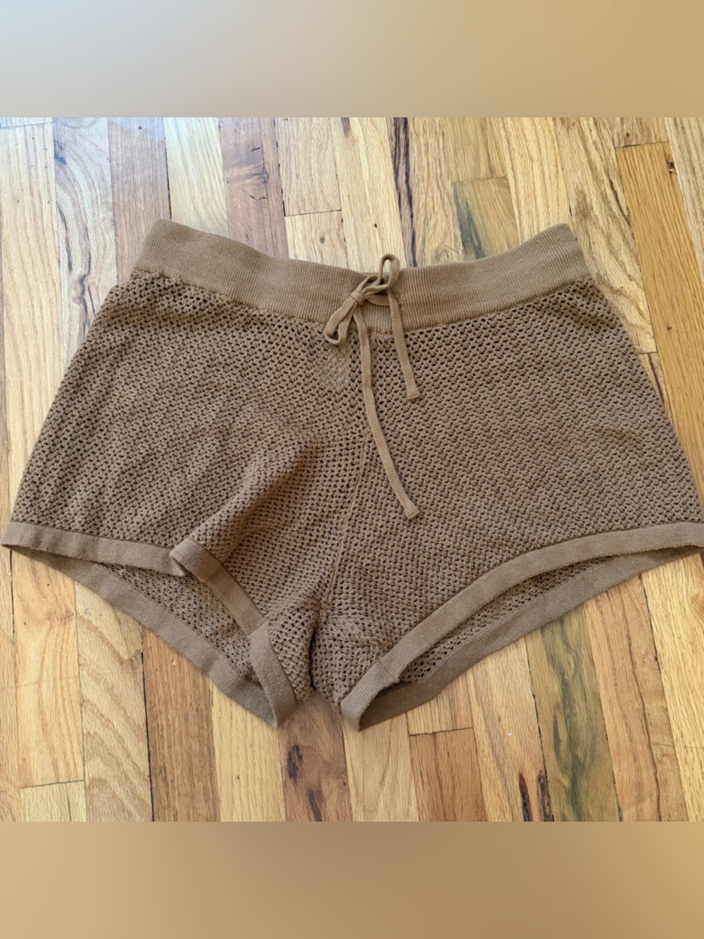Pact knit cotton linen shorts